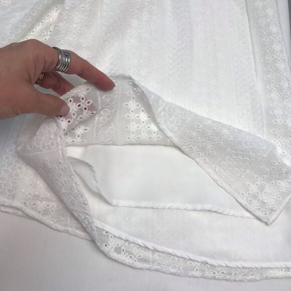 Supply & Demand White Eyelet Fairycore Top Sz M - Picture 10 of 14